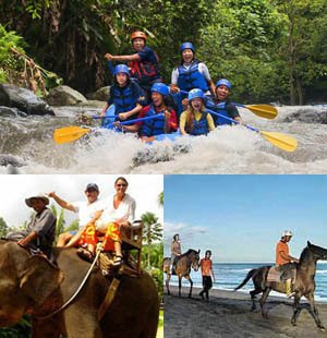Bali Rafting, Elephant And Horse Riding Tour