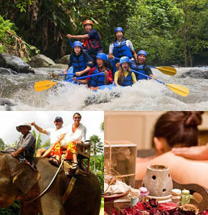 Bali Rafting, Elephant Ride Bali And Spa Tour