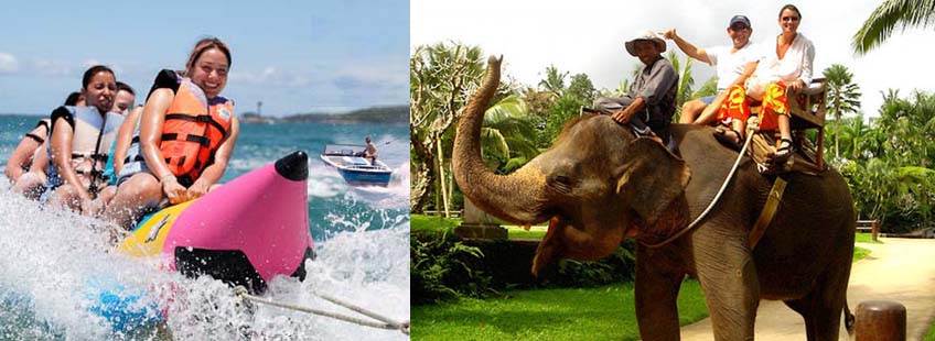 bali watersport elephat ride tour
